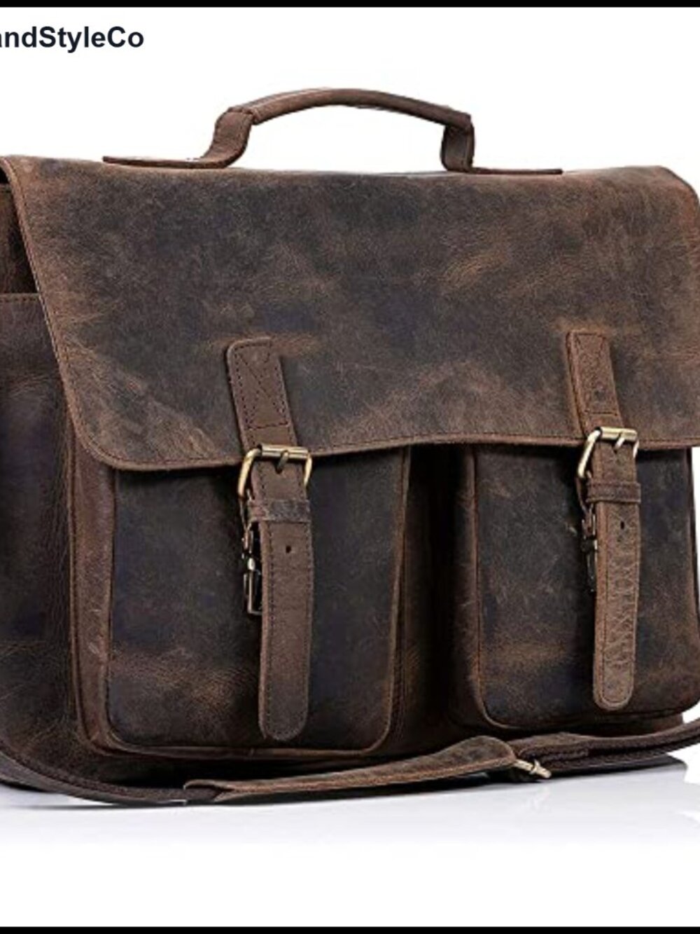 Buffalo Leather Messenger Bag Laptop Briefcase Satchel
